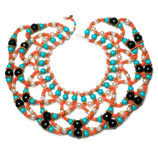De Lillo Woven Beaded Collar