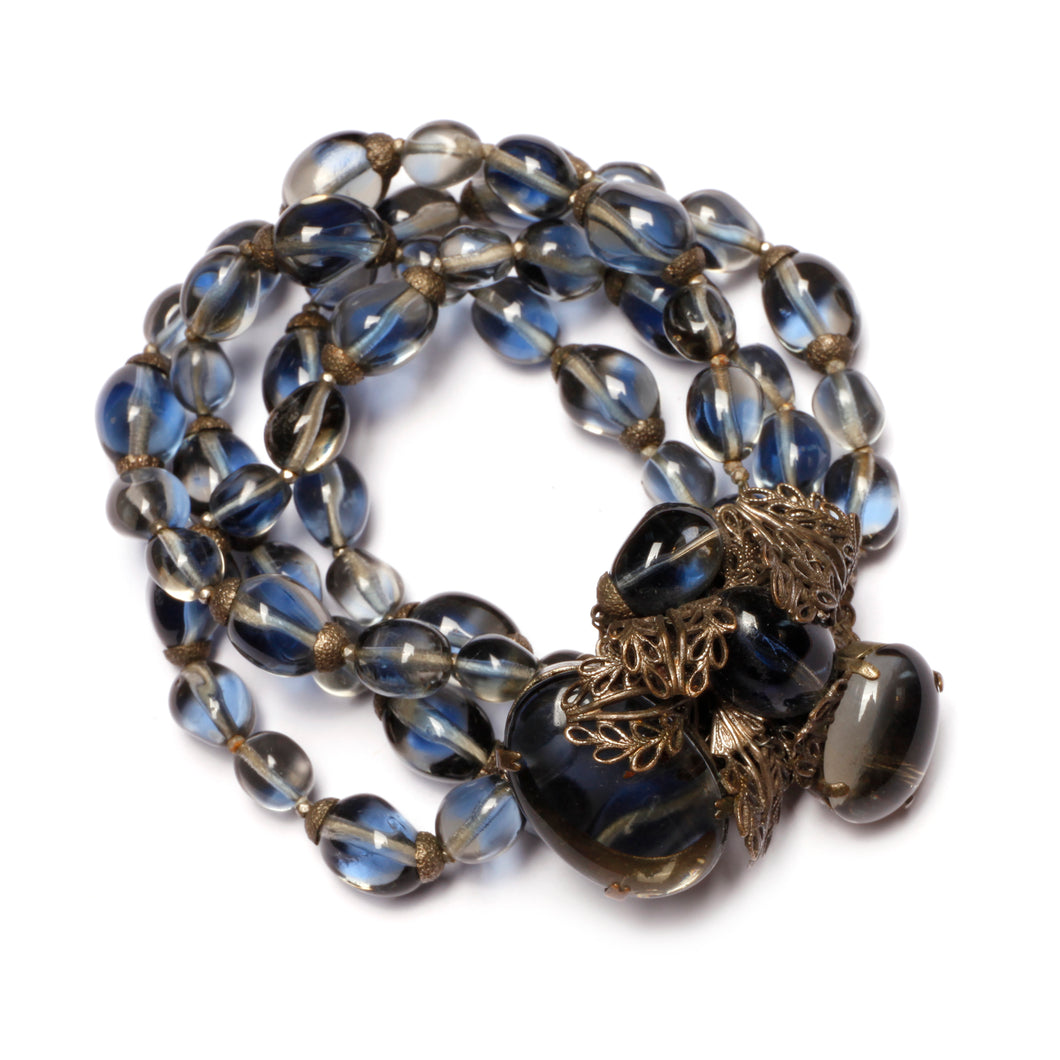 Miriam Haskell Smokey Blue Bracelet