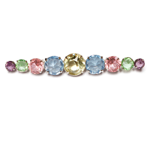 Schreiner Pastel Crystal Bar Pin