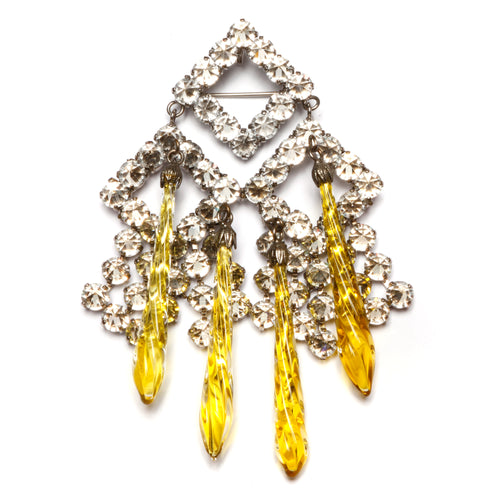 Schreiner Elongated Chandelier Brooch