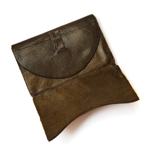 Victorian Brown Leather Wallet with Motif
