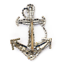 Load image into Gallery viewer, 1950s Diamanté Anchor Brooch