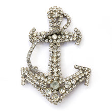 Load image into Gallery viewer, 1950s Diamanté Anchor Brooch