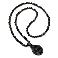 Load image into Gallery viewer, Victorian Whitby Jet &amp; Bog Oak Necklace