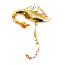 Load image into Gallery viewer, 1950s Gold Flamingo Brooch
