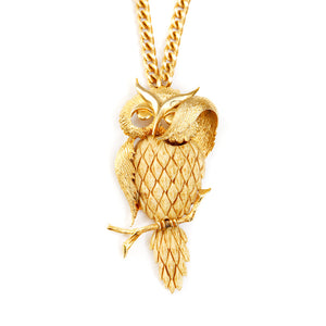 1980s Razza Gold Chain with Owl Pendant