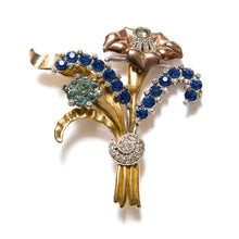 Load image into Gallery viewer, 1940s Large Spray Flower Brooch