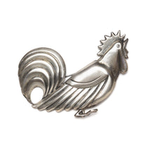 Load image into Gallery viewer, 1950s Coro Silver Rooster Brooch