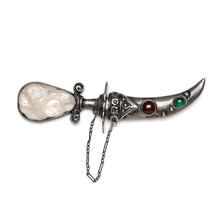 Load image into Gallery viewer, 1940s Sterling Silver Knife and Scabbard Brooch