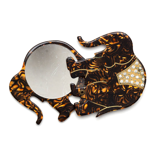 1950s Brown Elephant Swivel Mirror