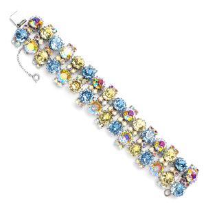 Austrian Sparkly Yellow and Blue Bracelet