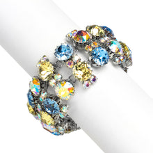 Load image into Gallery viewer, Austrian Sparkly Yellow and Blue Bracelet