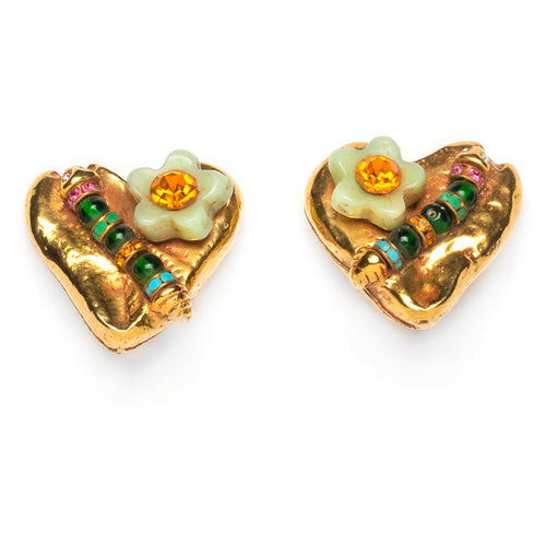 Kalinger Gold Heart Earrings