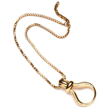 Load image into Gallery viewer, 1970s Dior Gold Loop Pendant Necklace