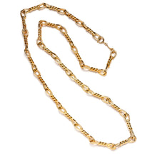Load image into Gallery viewer, 1970s Dior Gold Twisted Chain Link Necklace