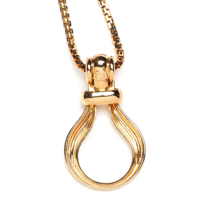 1970s Dior Gold Loop Pendant Necklace