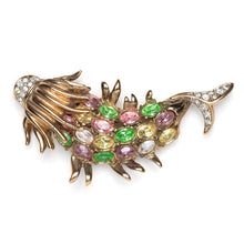 Load image into Gallery viewer, KJL Pink and Green Catfish Pin