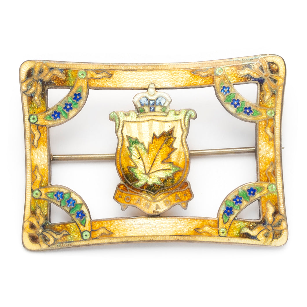Sterling Canada Coat of Arms Brooch