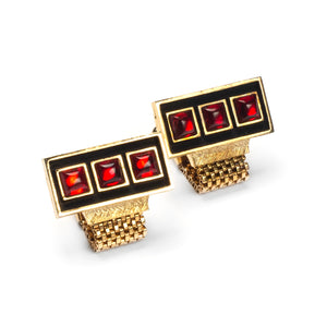 Red and Gold Cufflinks