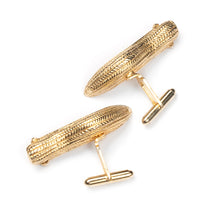Load image into Gallery viewer, Gold and Pearl Boat Cufflinks