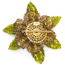Load image into Gallery viewer, Alice Caviness Green Flower Brooch