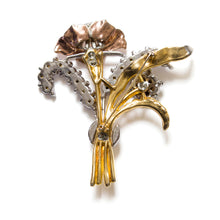 Load image into Gallery viewer, 1940s Large Spray Flower Brooch