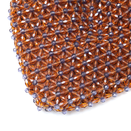 1960s Brown Beaded Purse