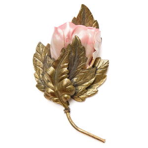 Blumenthal Pink and Gold Flower Brooch