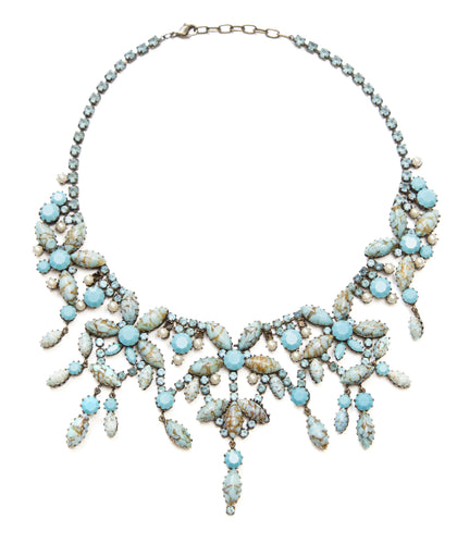 Blue Dangly Collar Necklace