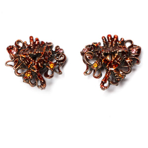 Christian Lacroix Heart and Crown Earrings
