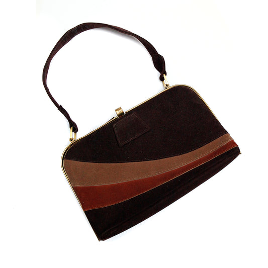1940s Parino Retro Suede Handbag