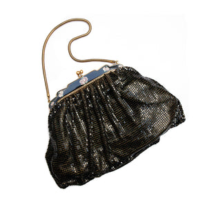 1940s Black Mesh Handbag