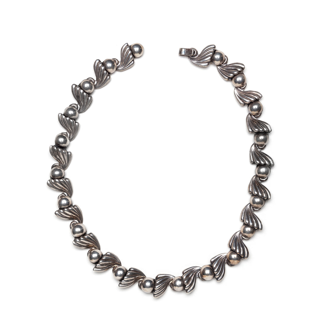 Silver Taxco Repeating Pattern Choker