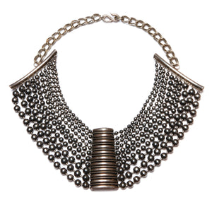 Multi-Strand Metallic Necklace