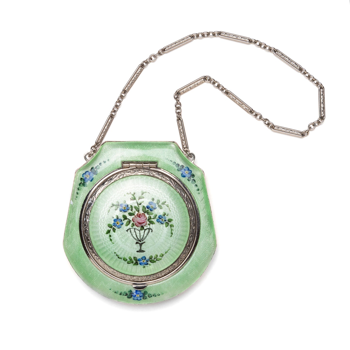 1910s Guilloche Green Compact