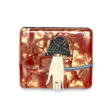 Load image into Gallery viewer, 1950s Marbleized Card Case with Hand