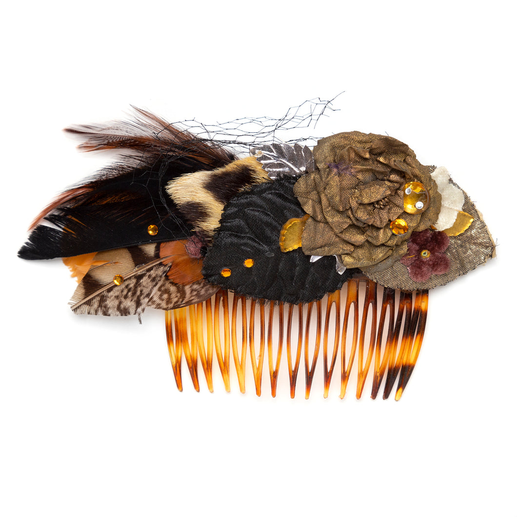1980s Feathered Hair Comb