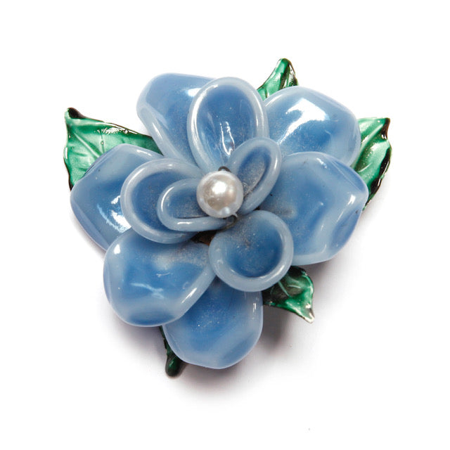 Poured Glass Flower Brooch
