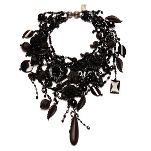 Colette Harmon Black Beaded Collar Necklace