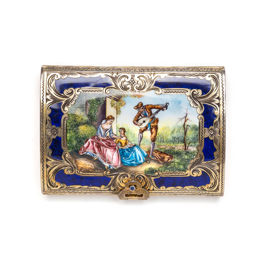 1930s Sterling and Enamel Case