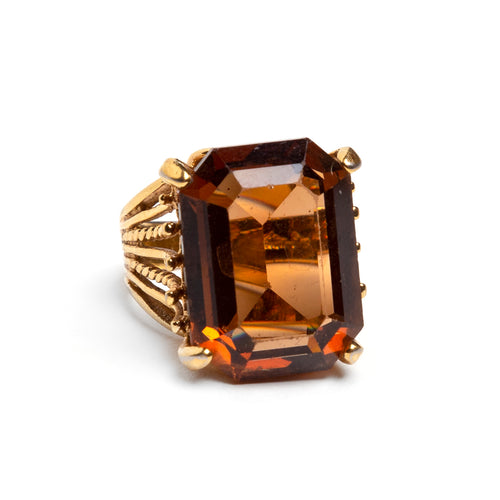 1950s Direction One Faceted Rectangular Ring