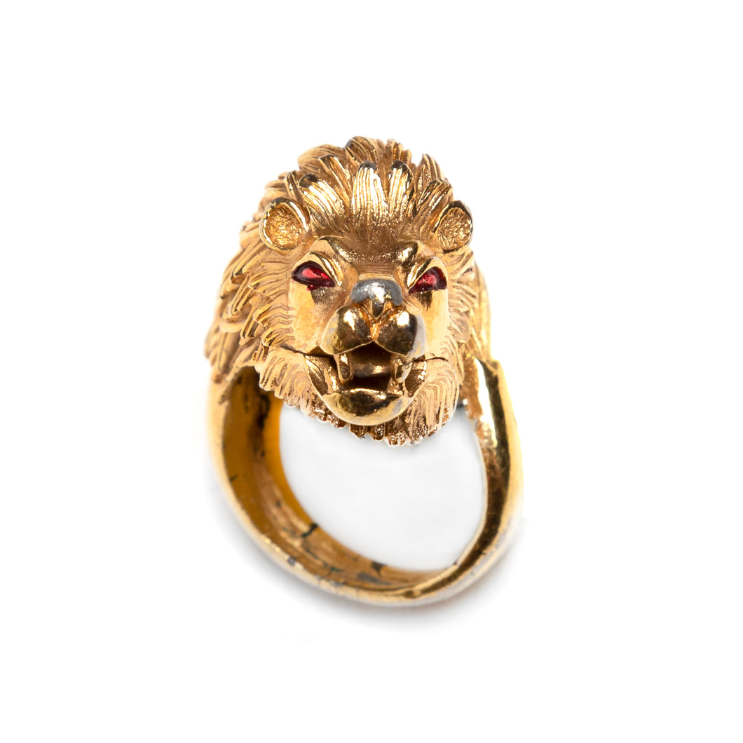 1960s Trifari Gold Lion Ring