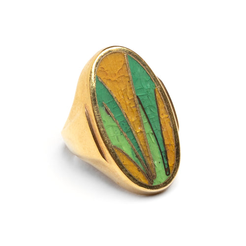 Enamel and Gold Ring