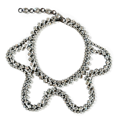 Schreiner Scalloped Diamanté Necklace