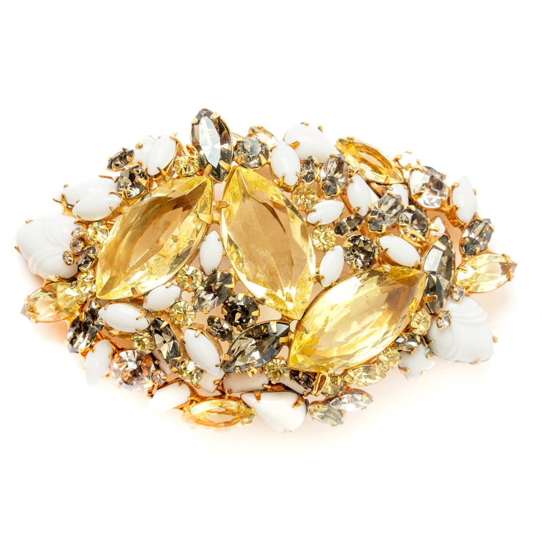 Robert Sorrell Yellow and White Brooch